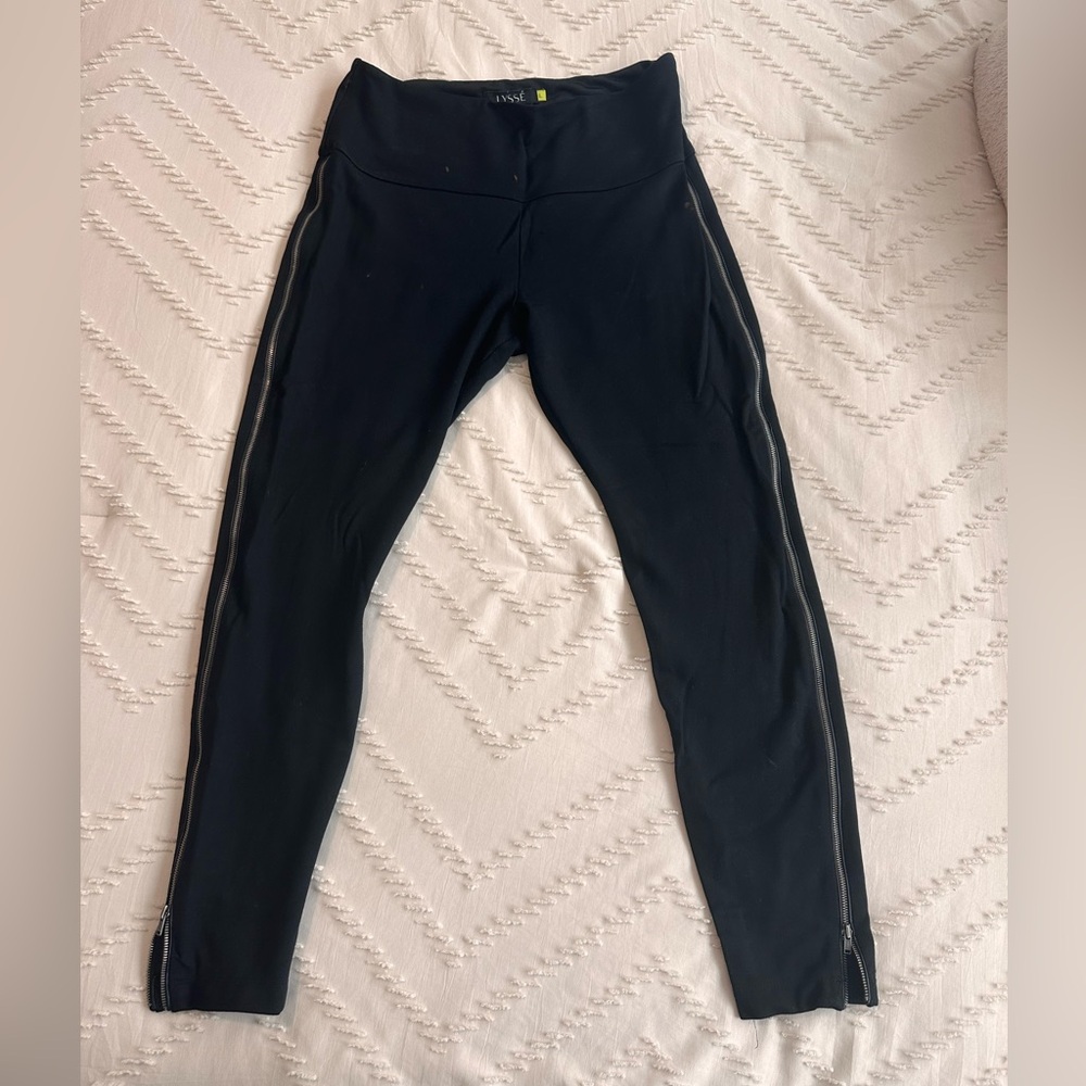 Full length, high-rise, black leggings